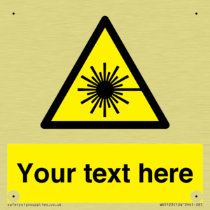 Custom Laser Hazard Sign